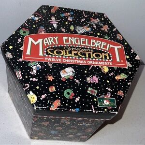 Mary Engelbreit Kurt Adler Christmas Collection Box Set Of 12 BALL ORNAMENTS